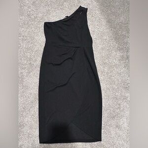 Elegant Black One-Shoulder Dress